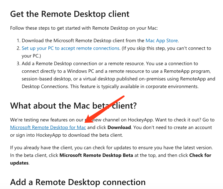 Remote desktop for mac to pc
